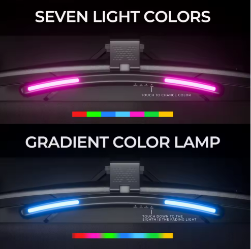 🔹 Lâmpada RGB de Tela com Toque – Luz Ambiente para Setup Gamer